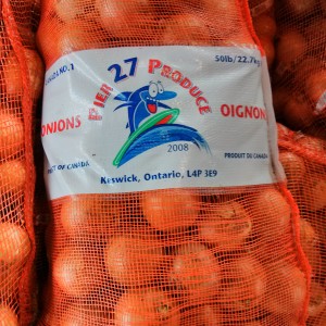 50lb bag of locally grown onions